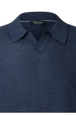 MAERZ Strick Polo-Shirt nimes blue Modern Fit