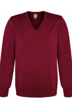 MAERZ V-Ausschnitt Pullover bordeaux