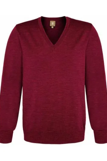 MAERZ V-Ausschnitt Pullover bordeaux
