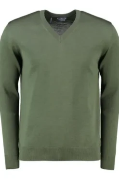 MAERZ V-Ausschnitt Pullover moos garden