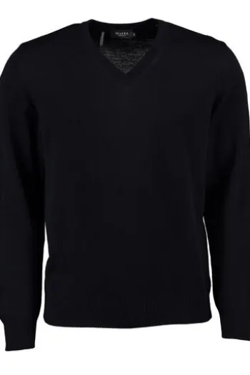MAERZ V-Ausschnitt Pullover marine