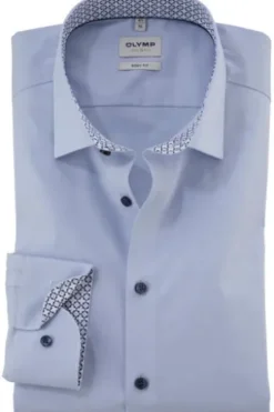 OLYMP Business Hemd LEVEL 5 FIVE hellblau Body Fit Langarm