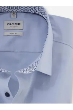 OLYMP Business Hemd LEVEL 5 FIVE hellblau Body Fit Langarm