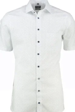 OLYMP Business Hemd Luxor rose geblümt Modern Fit Kurzarm