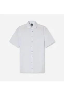 OLYMP Business Hemd Luxor rose geblümt Modern Fit Kurzarm