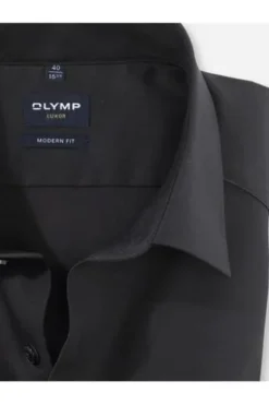 OLYMP Business Hemd Luxor schwarz Modern Fit Langarm