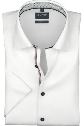 OLYMP Business Hemd Luxor weiss Modern Fit Kurzarm