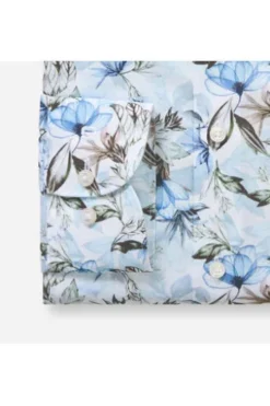 OLYMP City Hemd Luxor bleu geblümt Modern Fit Langarm