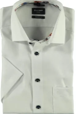 OLYMP Hemd Modern Fit Luxor Weiss Modern Fit Kurzarm