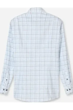 OLYMP Karo Hemd Luxor bleu kariert Modern Fit Langarm