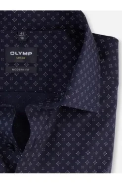 OLYMP Luxor City Hemd uni 1/1 MF marine