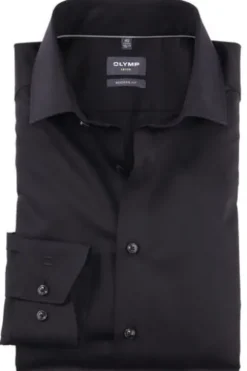 OLYMP Luxor gemustertes Hemd langarm Slim Fit graphit