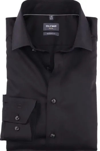 OLYMP Luxor gemustertes Hemd langarm Slim Fit graphit