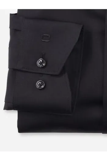 OLYMP Luxor gemustertes Hemd langarm Slim Fit graphit