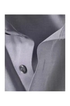 OLYMP Luxor gemustertes Hemd langarm Slim Fit mittelgrau