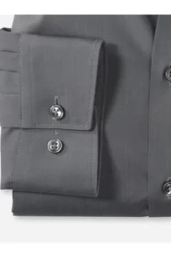 OLYMP Luxor gemustertes Hemd langarm Slim Fit mittelgrau
