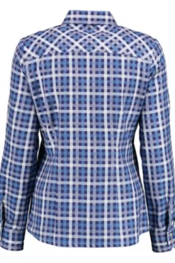 OS TRACHTEN Flanell-Bluse blau in Natur-Qualität