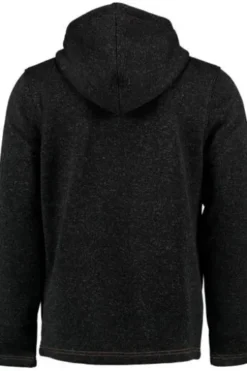 OS TRACHTEN Fleece-Jacke anthrazit meliert mit Kapuze