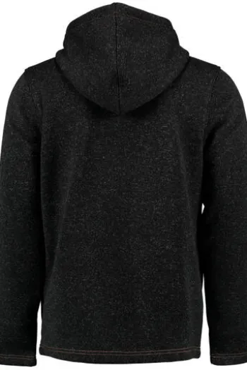 OS TRACHTEN Fleece-Jacke anthrazit meliert mit Kapuze