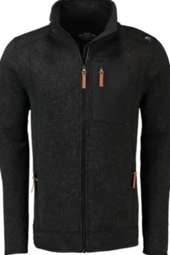 OS TRACHTEN Fleece-Jacke anthrazit meliert