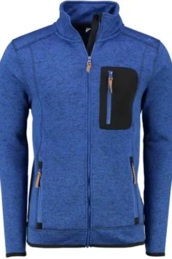 OS TRACHTEN Fleece-Jacke blau meliert
