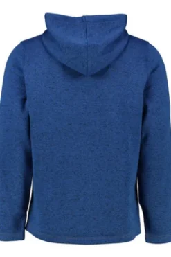 OS TRACHTEN Fleece-Jacke blau meliert mit Kapuze