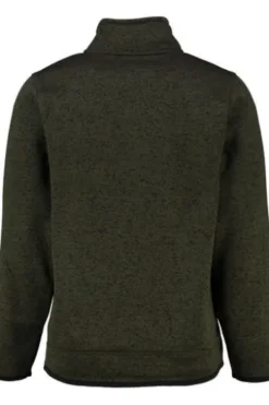 OS TRACHTEN Fleece-Jacke dunkelgrün meliert