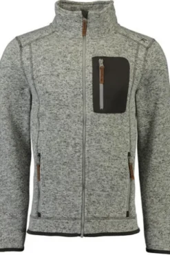 OS TRACHTEN Fleece-Jacke grau meliert