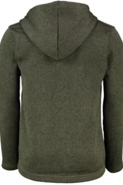 OS TRACHTEN Fleece-Jacke oliv meliert mit Kapuze