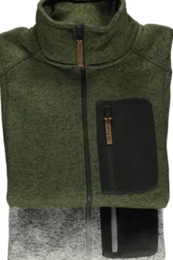 OS TRACHTEN Fleece-Jacke oliv meliert