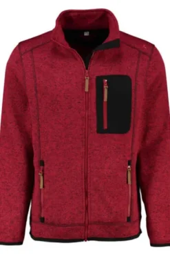 OS TRACHTEN Fleece-Jacke rot meliert