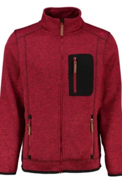 OS TRACHTEN Fleece-Jacke rot meliert