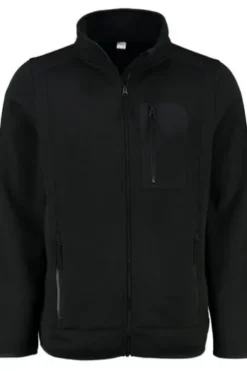 OS TRACHTEN Fleece-Jacke schwarz meliert
