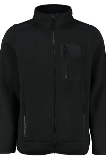 OS TRACHTEN Fleece-Jacke schwarz meliert