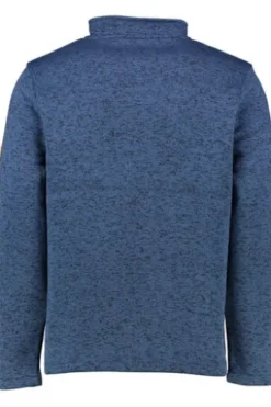 OS TRACHTEN Fleece-Troyer marine meliert