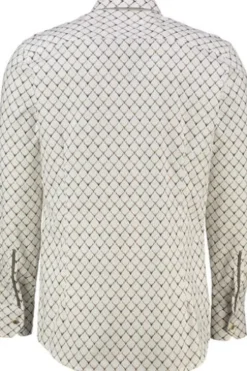 OS TRACHTEN Hemd braun gemustert Slim Fit Langarm Haifischkragen