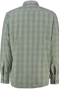 OS TRACHTEN Hemd grün kariert Slim Fit Langarm Haifischkragen