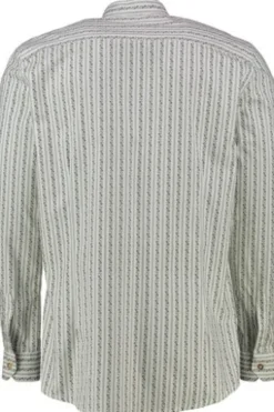 OS TRACHTEN Hemd grün Slim Fit Langarm Stehkragen