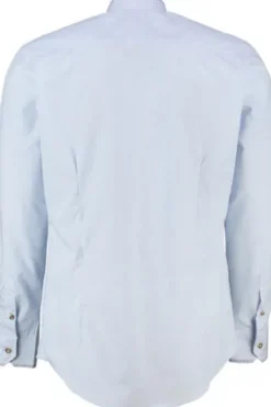 OS TRACHTEN Hemd hellblau einfarbig Slim Fit Langarm