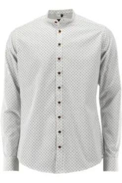 OS TRACHTEN Hemd jeans gemustert Slim Fit Langarm