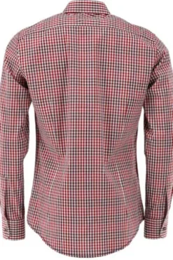 OS TRACHTEN Hemd rot kariert Slim Fit Langarm