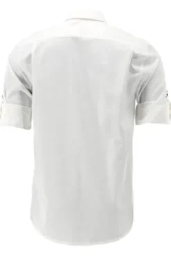 OS TRACHTEN Hemd weiss einfarbig Regular Fit Kurzarm