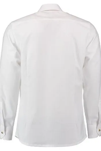 OS TRACHTEN Hemd weiss Slim Fit Langarm mit Stickerei
