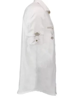 OS TRACHTEN Hemd weiss Slim Fit Langarm mit Stickerei
