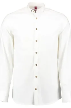 OS TRACHTEN Hemd weiss Slim Fit Langarm