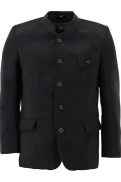 OS TRACHTEN Micro Janker anthrazit einfarbig Slim Fit