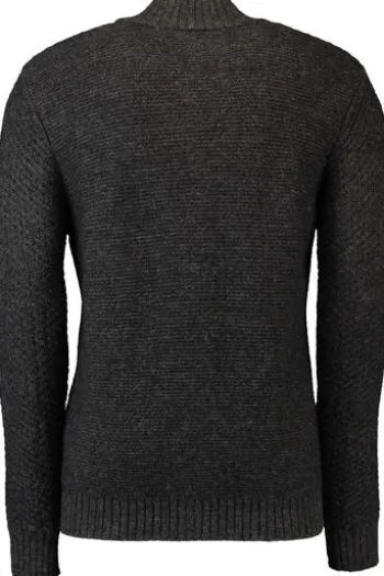 OS TRACHTEN Strickjacke anthrazit Zopfmuster