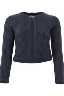 OS TRACHTEN Strickjacke marine langarm