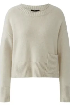 OUI Pullover light beige melange