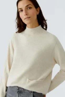 OUI Pullover ofwhite melange